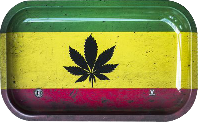 Rasta Metal Rolling Tray Large - Puff Puff Palace