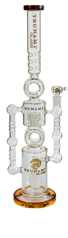 Tsunami 'Apple Double Donut' Percolator Bong - Puff Puff Palace